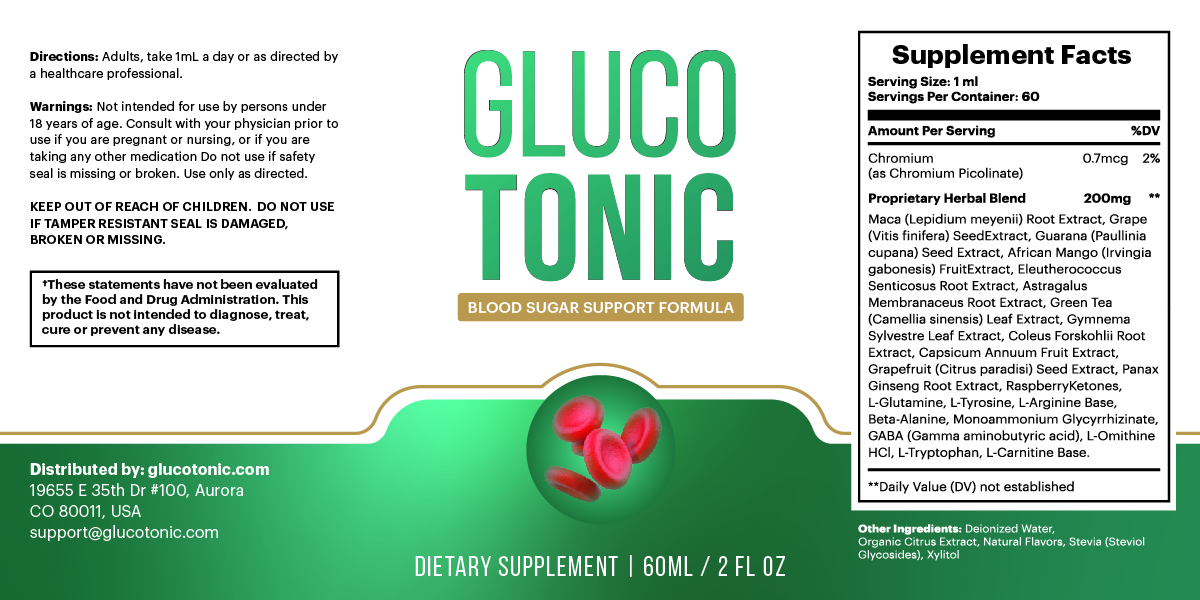 Label GlucoTonic